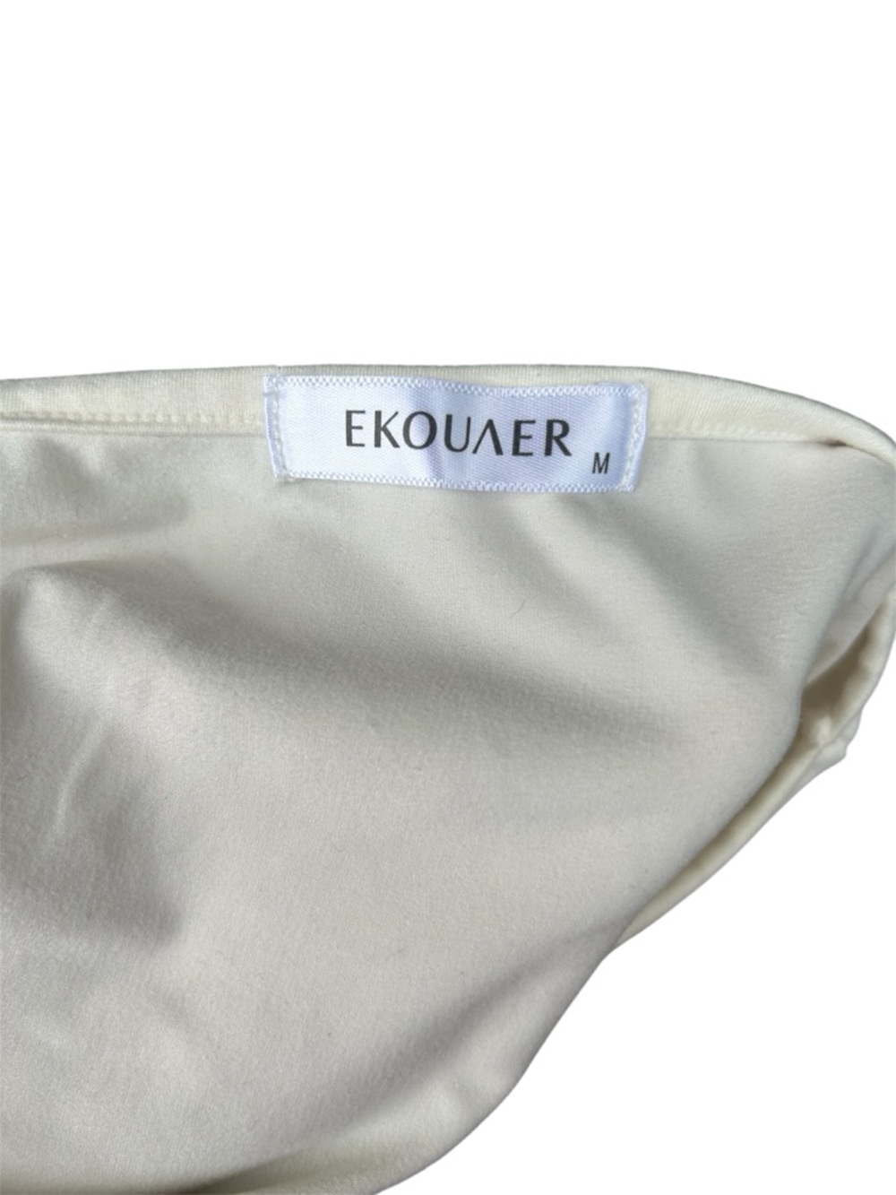 Set of 3 Ekouaer Ruched Long‑Sleeve Tops • Size M • Black/White/Brown - Picture 5 of 14